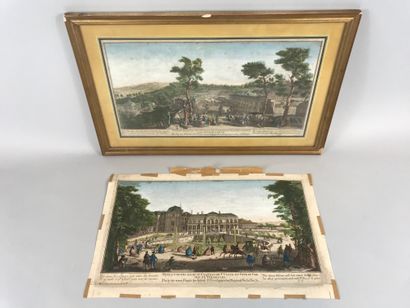 null Martin ENGELBRECHT (1684 - 1756)

Lot of two engravings heightened with watercolor:...