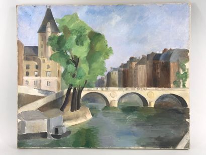 null Anne-Marie MIGETTE-PERARD (1902-1977)

Le Pont Saint-Michel

Huile sur toile

45,5...
