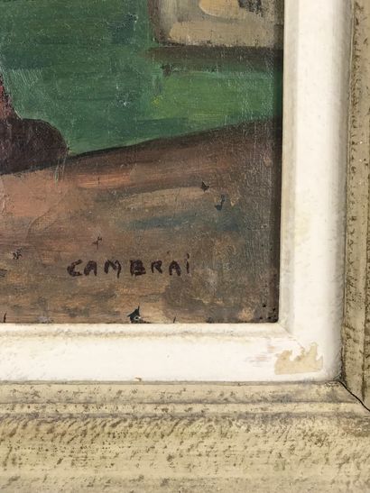null Ulysse CAMBRAI (1904-1967) 

Vue de la seine

Huile sur toile, signée en bas...