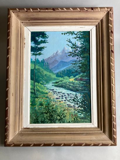 null Albert BOU (XXth)

The mountain. 

Oil on canvas signed lower right. 

58 x...