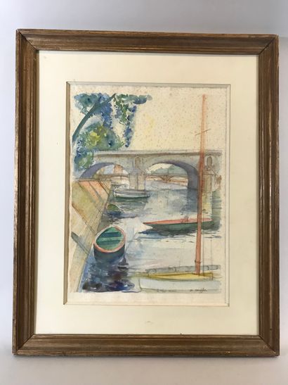 null Important lot including : 

- three oils on canvas, one of which signed Félix...