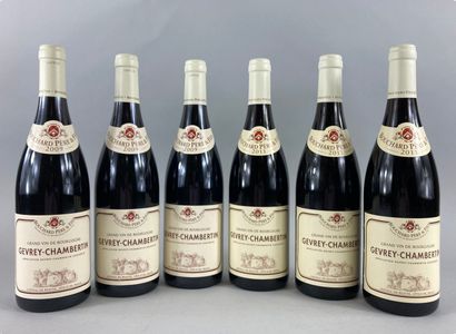 null Lot of 6 bottles of wine, including :

- 3 bottles Gevrey-Chambertin 2009, Bouchard...