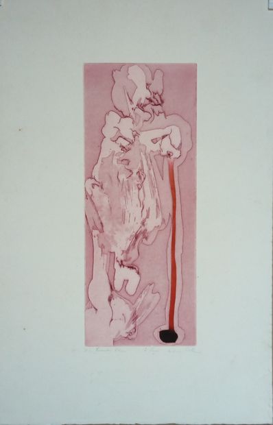 null Set of works on paper of various sizes including André Renoux, M. Baroni, Cato...