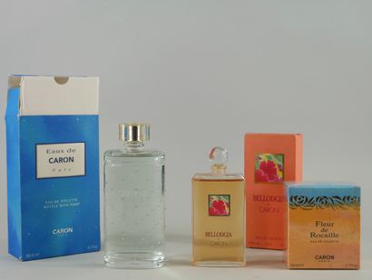 null CARON

Lot including two glass bottles of which "Fleur de rocaille", EDT 50ml,...