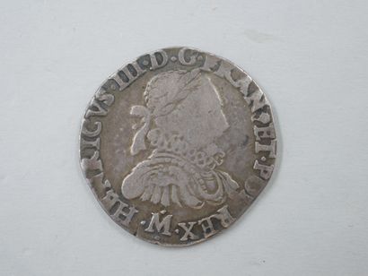  HENRI III (1574-1589). Teston, Toulouse, 1576 (Dy. 1126). ½ franc flat neck, Paris,...