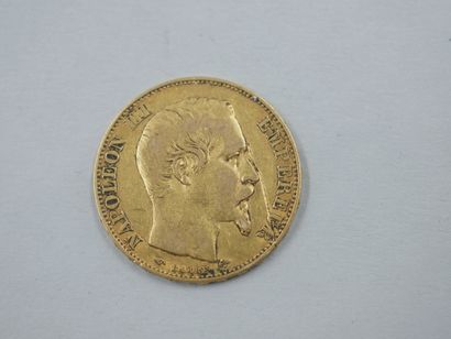null 
Napoléon, 20 francs or, 1855

Poids : 6,40gr
