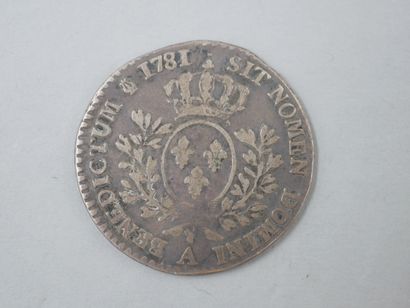 null LOUIS XV (1715-1774). Ecu with headband, Bayonne 1766 (Dr. 747). LOUIS XVI (1774-1792)....