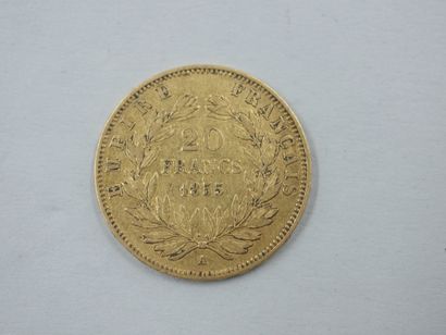 null 
Napoléon, 20 francs or, 1855

Poids : 6,40gr
