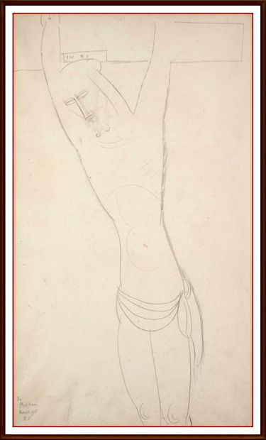 null 
Amedeo MODIGLIANI (1884-1920) 




Christ en croix




Crayon noir sur papier,...