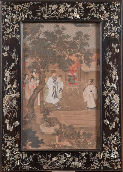  CHINE, 19ème siècle Peinture représentant...