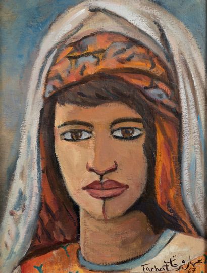 null École orientaliste du XXè siècle 

Portrait d'une jeune tunisienne

Huile sur...