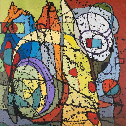  Pierre MARCHETTI (1929-2016) 
Composition abstraite 
Huile sur toile signée en bas...
