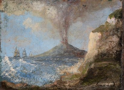 null École italienne du XIXè siècle

Éruption du Stromboli, 1830

Huile sur panneau,...