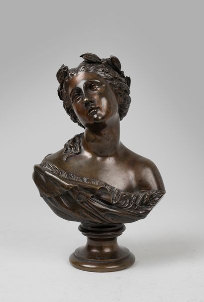 null Mathurin MOREAU (1822-1912)

Bust of a woman with a laurel crown

Proof in bronze...