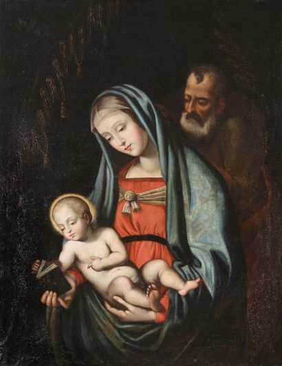 null École d’Italie du nord vers 1640

La Sainte Famille

Huile sur toile.

123,5...