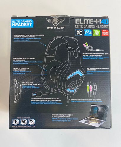 null MIC-EH40BL, Stereo gamer headset, Blue backlight, 50 mm drivers with neodymium...