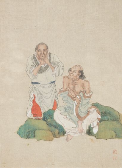 CHINE, dynastie Qing (1644-1912)

Deux peintures...
