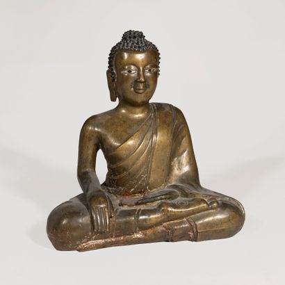null THAILANDE, XXème siècle

Sculpture en ronde bosse figurant Bouddha assis dans...