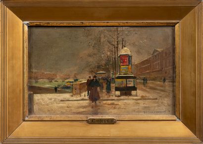 null Édouard CORTES (1882-1969) 

Quai du Louvre en hiver

Huile sur panneau signée...