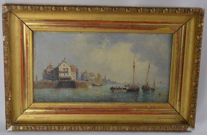 null FRENCH SCHOOL, 19th century

Marine Landscapes, 1872

Pair of oil paintings...