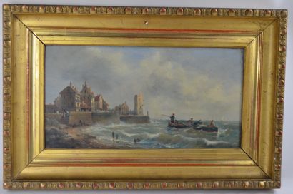 null FRENCH SCHOOL, 19th century

Marine Landscapes, 1872

Pair of oil paintings...