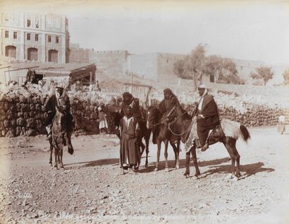 null Félix BONFILS (1831-1885) 
Bédouins chargés d'escorter les voyageurs au Jourdain...