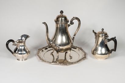
Silver tea and coffee service with mismatched...