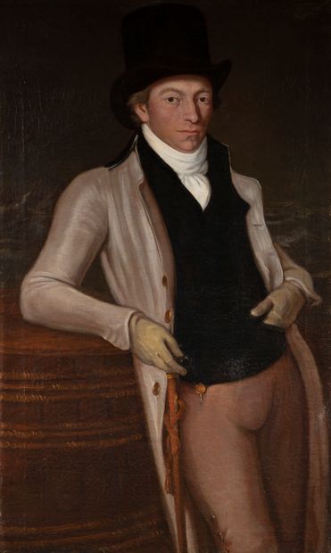 null 
École AMÉRICAINE, fin du XVIIIè siècle




Portrait de gentleman




Huile...