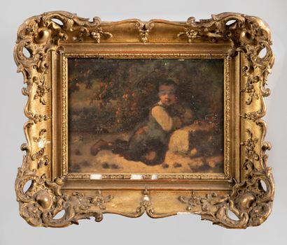 null French school, 19th century

Child under an apple tree

Oil on panel, trace...