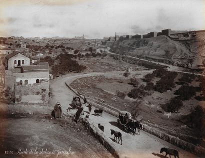 null Félix BONFILS (1831-1885) 
Route de la station à Jérusalem 
Photographie sur...