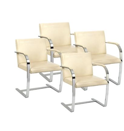 null Ludwig MIES VAN DER ROHE (1886-1969) for KNOLL

Set of four armchairs model...