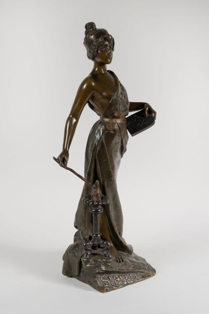 null Emmanuel VILLANIS (1858-1914)

Sybille

Épreuve en bronze à patine brune signée...