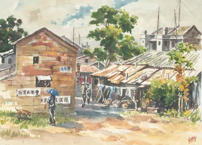 null Chinese school of the XXth century

Alley of a Chinese city

Watercolor on paper,...