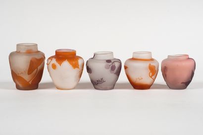 null Émile GALLÉ (1846-1904)

Vase "Cérémonie du thé" de forme ovoïde à petit col...