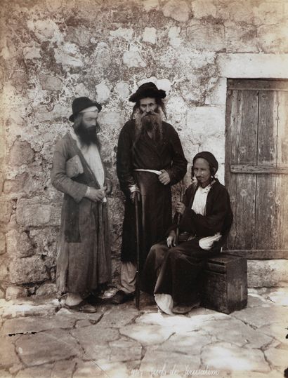 null Félix BONFILS (1831-1885) 
Juifs de Jérusalem 
Photographie sur papier albuminé,...