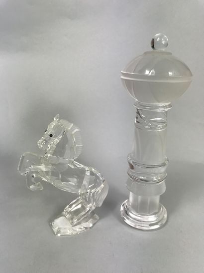null SAINT-LOUIS, France 
Totem in molded crystal. Special edition 225th anniversary.
Signed...