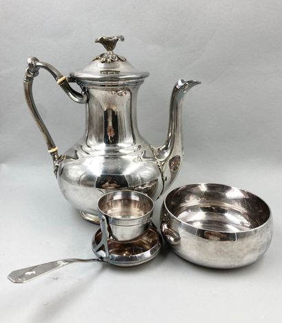Set of silver plated metal including a CHRISTOFLE...