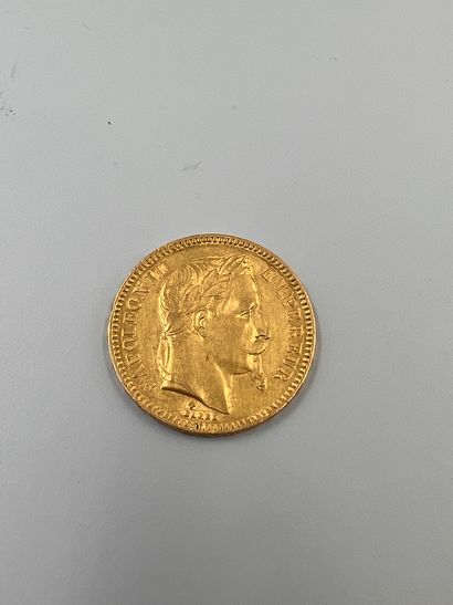 null Napoélon III, Pièce 20 francs or, 1866, B
Poids : 6,40gr