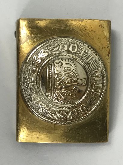 null PRUSSIA - Late 19th century 
Belt buckle "GOTT MIT UNS", model 1895.
(Good condition,...