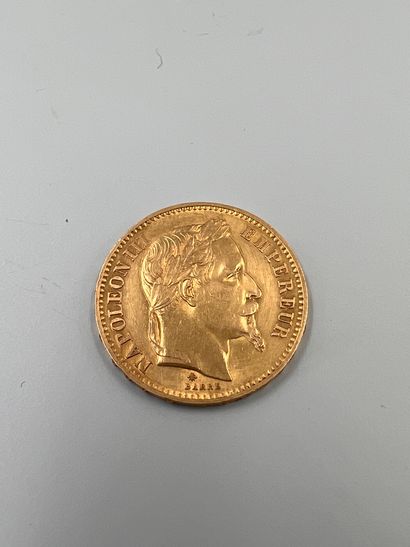 null Napoléon III, Pièce 20 francs or, 1868 A. 
Poids : 6,40gr