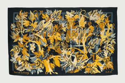 null Hervé LELONG (born in 1937)
Tapestry with motif of vines on a squared background....