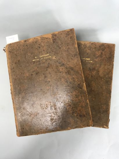 null INSTITUT DE FRANCE
Dictionnaire de l'Académie FRANÇAISE
Deux volumes, in-4 plein...