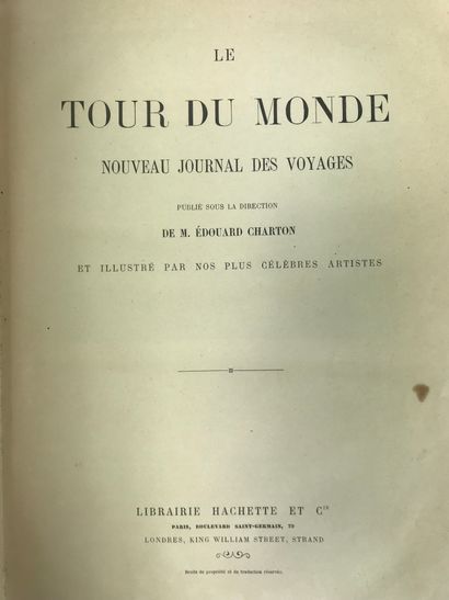 null CHARTON Edouard, 
Le tour du monde - New travel journal 
One volume, in-4 full...