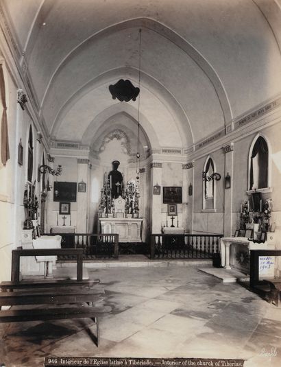 null Félix BONFILS (1831-1885)
Interior of the church of Tiberias
Photograph on albumen...