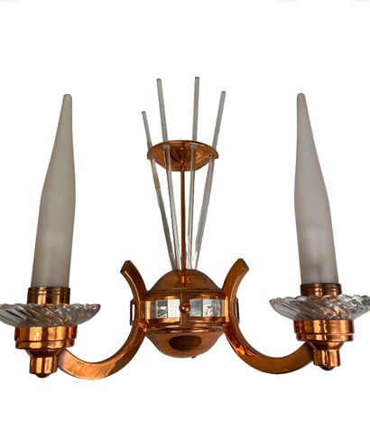 null ETABLISSEMENT PETITOT, in the taste of
Pair of copper sconces with two light...