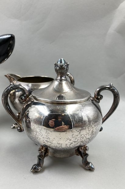 null Lot of silver plated metal including a jug, two milk jugs and a sugar bowl.
One...