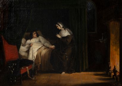 null François Marius GRANET (1775-1849)
Nun comforting a sick person
Oil on canvas...