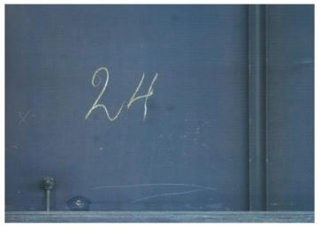 null Peter KLASEN (born in 1935) 
SNCF Wagon Door / 24 Blue
Print on aluminum, has...