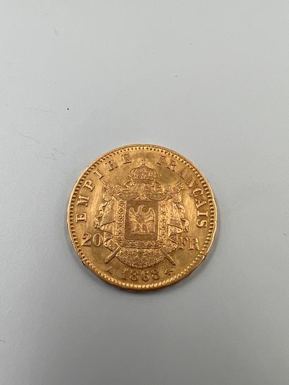 Napoleon III, 20 francs gold coin, 1868 A....