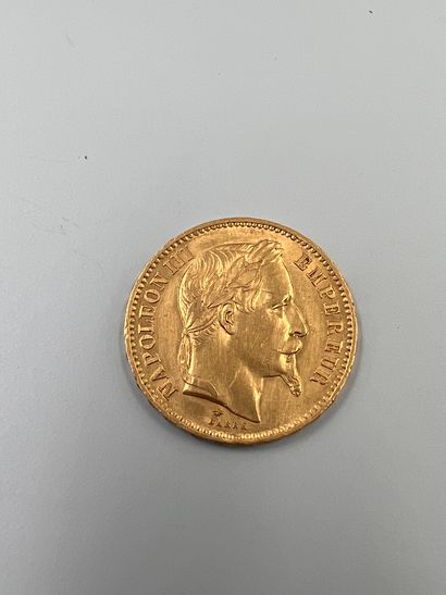 null Napoleon III, 20 francs gold coin, 1867, A. 
Weight : 6,40gr